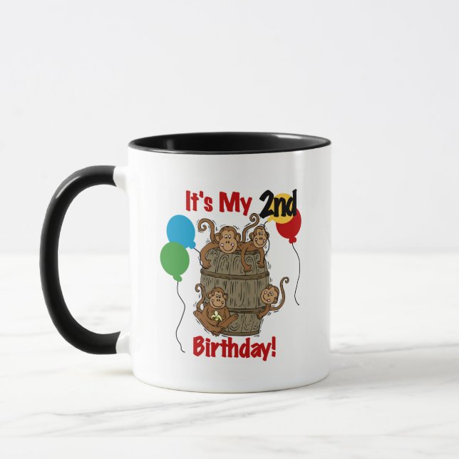 Tasse Baril de singes 2e Anniversaire Tshirts et cadeaux (Gauche)