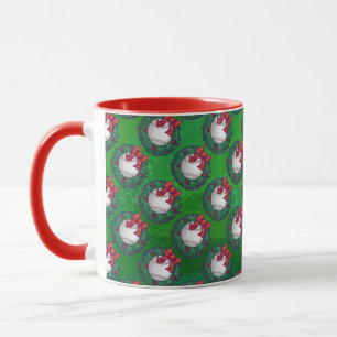 Tasse Baseball en Motif de couronne de Noël