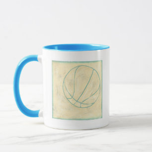 Tasse Basket-ball bleu par Chariklia Zarris