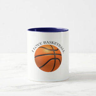 Tasse Basket en cuir orange et noir personnalisé