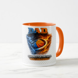 Tasse Basketball Papa - Chargé pour le Match, Moti