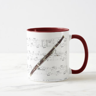 Tasse - basson avec la musique de feuille