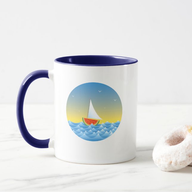 Tasse Bateau à eau de pastèque (Avec donut)