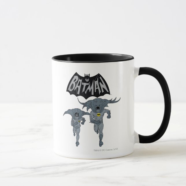 Tasse Batman Et Robin Avec Logo Graphique Distressé (Droite)