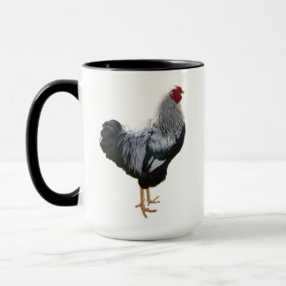 Tasse Beau Coq Wyandotte Pencilé Argent