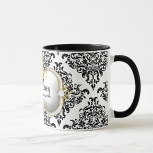 Tasse Beau Dovey blanc de noir de damassé de 311 Ciao