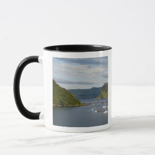 Tasse Beau port et voiliers avec reflets dans