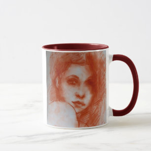 Tasse BEAUTÉ ROMANTIQUE / Portrait de femme en Sepia Bro