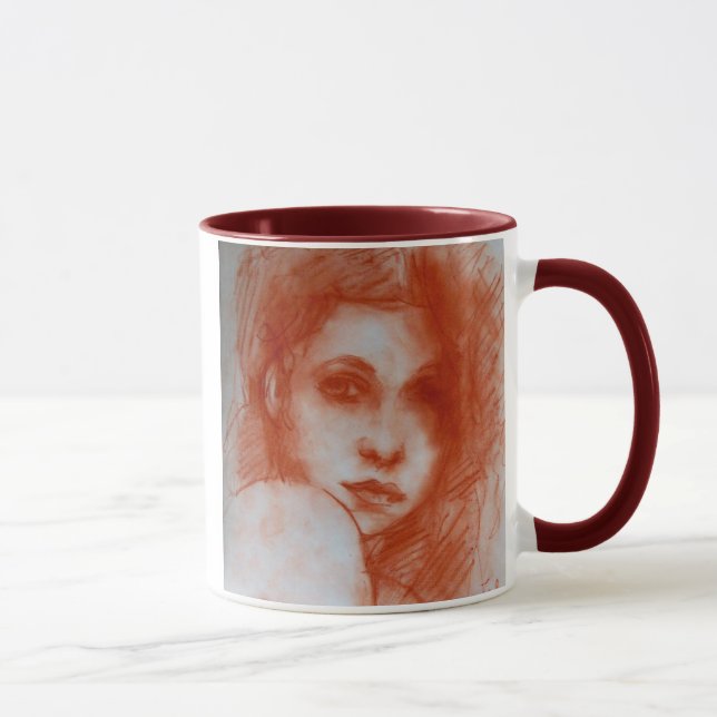 Tasse BEAUTÉ ROMANTIQUE / Portrait de femme en Sepia Bro (Droite)