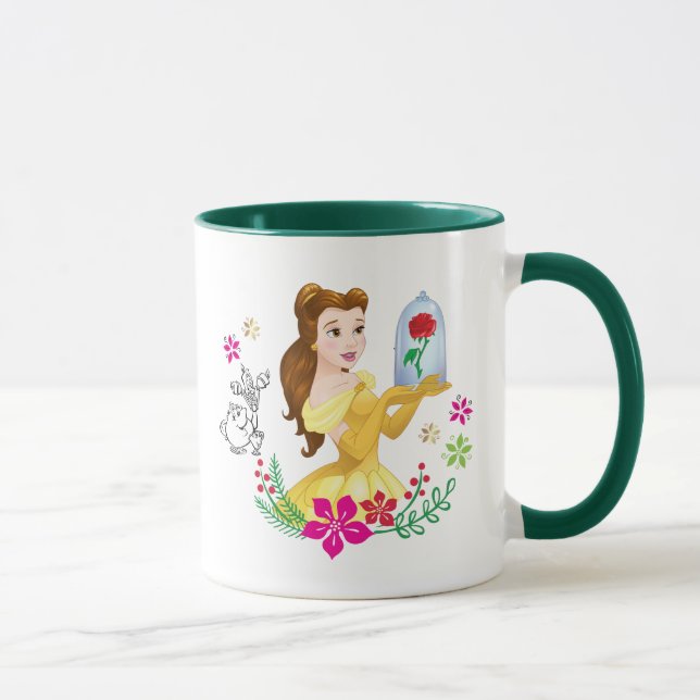 Tasse Belle | Belle Et Son Rose De Noël (Droite)
