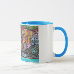 Tasse Belle, colorée, stylisée peinture de Manarol