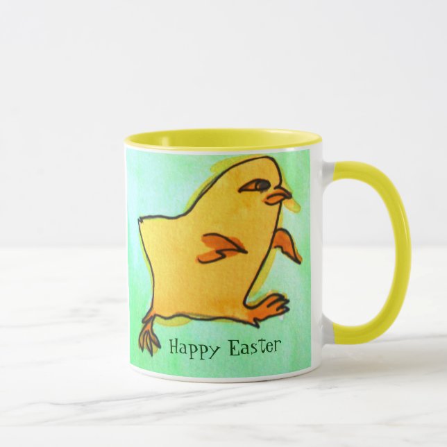 Tasse Belle hanche Retro de poussette de Pâques illustra (Droite)
