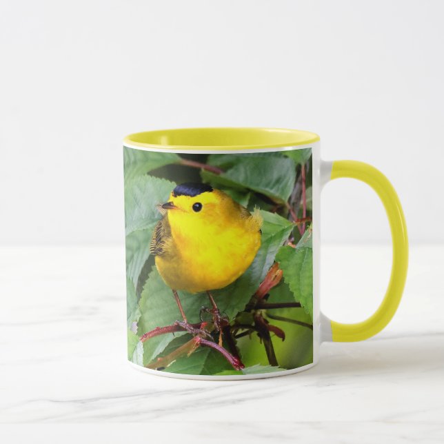 Tasse Belle Paruline Wilson dans le cerisier (Droite)