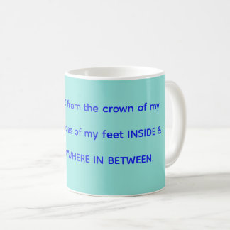 Tasse bénie en mint et bleu
