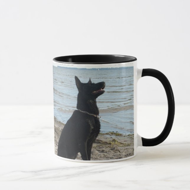 Tasse Berger allemand noir de laque (Droite)