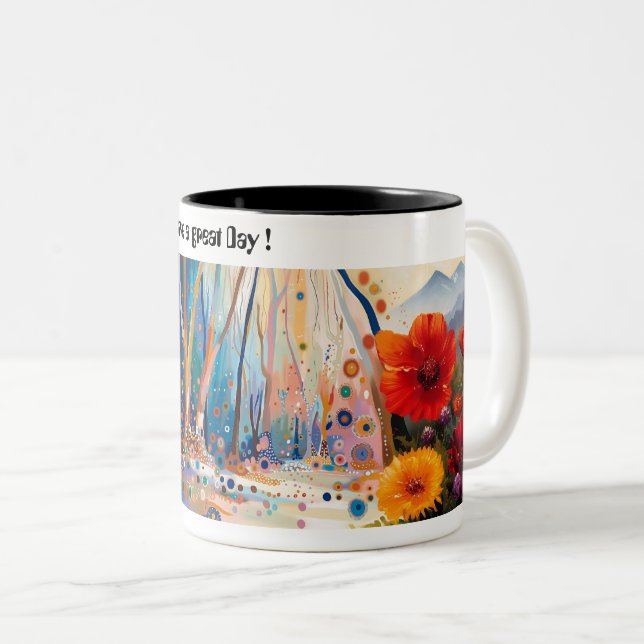 Tasse bicolore de 325 ml (Devant droit)