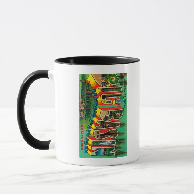 Tasse Big Basin, Californie - Scènes de grandes lettres (Gauche)