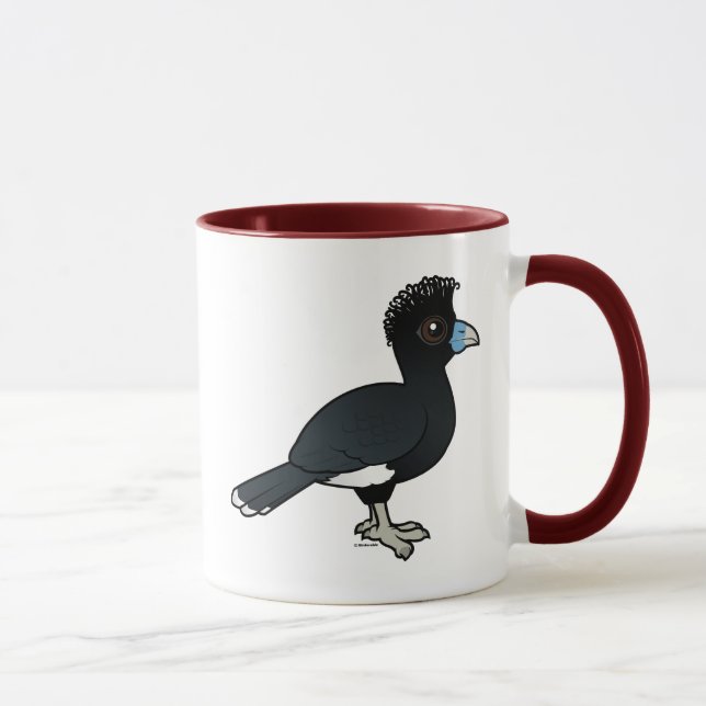 Tasse Birdorable Bleu-a affiché Curassow (Droite)
