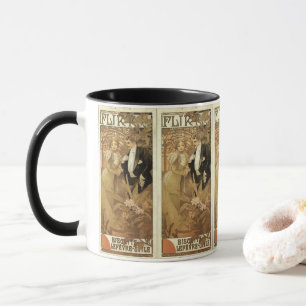 Tasse Biscuits vintages Art Nouveau Flirt, Alphonse Much