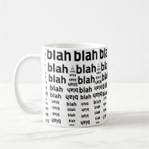 Tasse Bla Bla Bla | Tasse à café minimaliste drôle