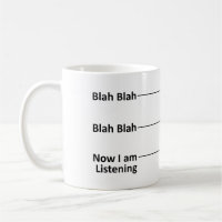 Tasse Blah de tasse de mesure de café maintenant