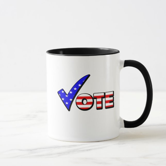 Tasse Blanc de vote et bleu rouges (Droite)