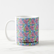 Tasse blanche classique "dans jardin"