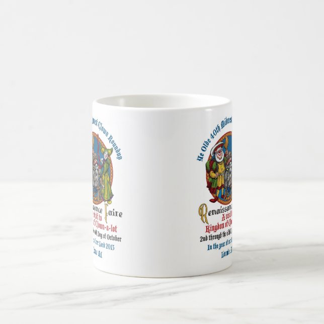 Tasse blanche classique de MCM quarantième (Centre)