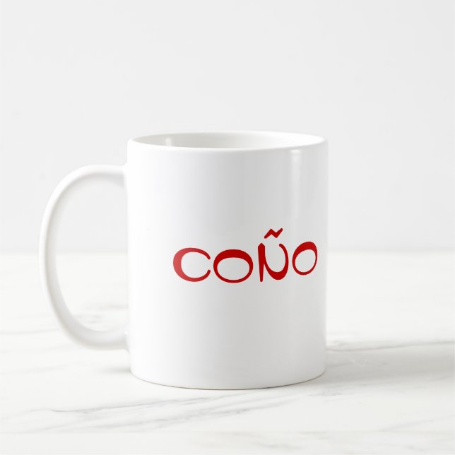 Tasse blanche classique d'España Coño (Gauche)