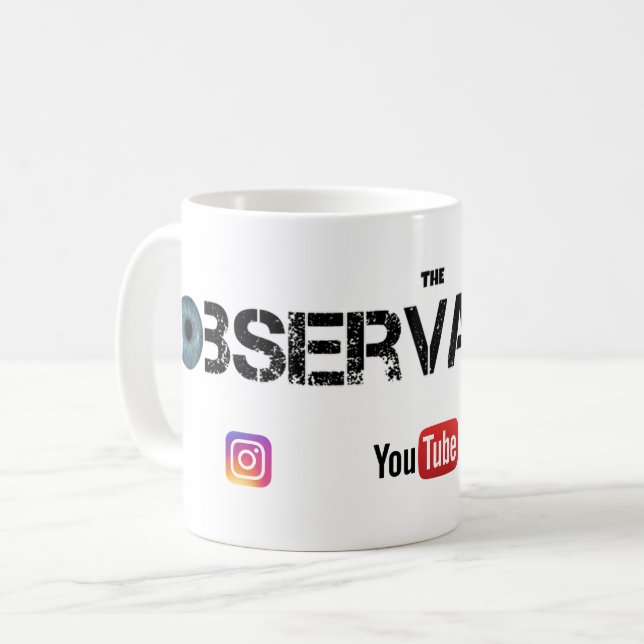 Tasse blanche classique - l'observatoire (Devant gauche)