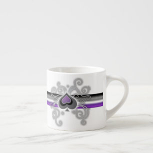 Tasse blanche de café express de logo de pelle de