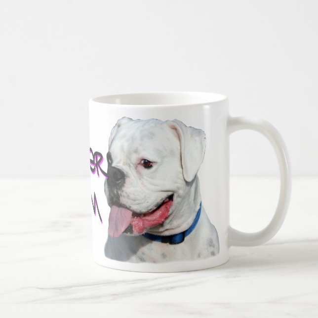 Tasse blanche de maman de boxeur (Droite)