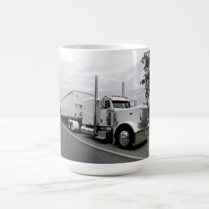 Tasse blanche de Peterbilt 379