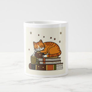 Tasse blanche Sleeping Cat Coffee pour les amateur