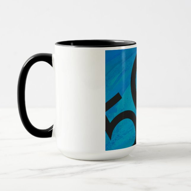 Tasse Bleu 50 Décennie Anniversaire (Gauche)
