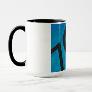 Tasse Bleu 70 Décennie Anniversaire