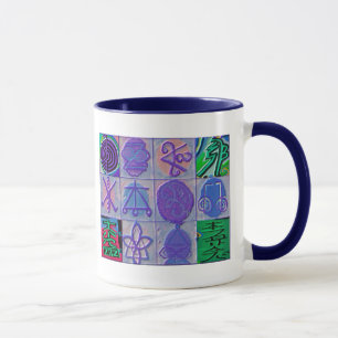 Tasse Bleu curatif de Havenly des signes 12 de Reiki