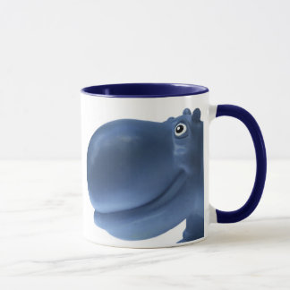 Tasse Bleu heureux d'hippopotame
