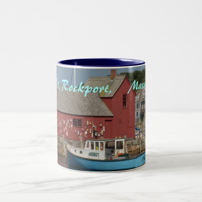 Tasse bleue de bateau du motif #1 (Centre)