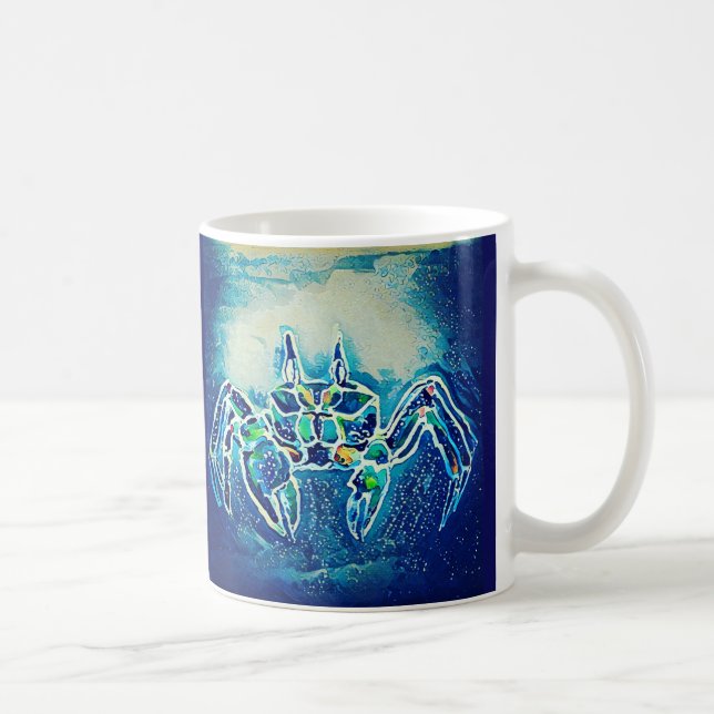 Tasse bleue de crabe de fantôme (Droite)