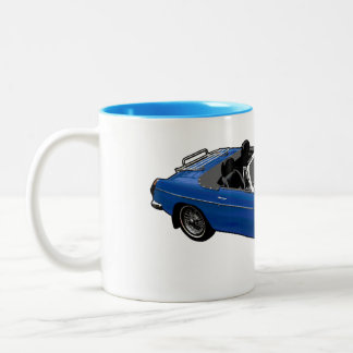 Tasse bleue de roadster