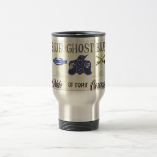Tasse bleue de signe de bleus de fantôme