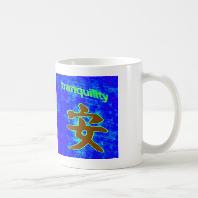 tasse bleue de tranquilité (Droite)