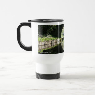 Tasse bleue de voyage de canal de Llangollen de