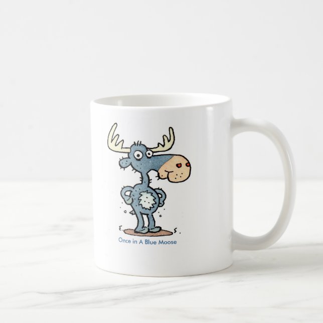 Tasse bleue d'orignaux (Droite)