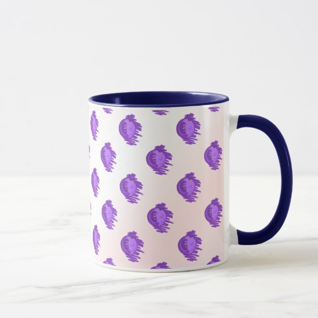 Tasse Bleuets et crème Motif de fruits (Droite)