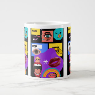 Tasse Bold Pop Art   Style de bande dessinée rétro