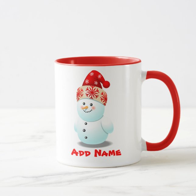 Tasse Bonhomme de neige drôle (Droite)