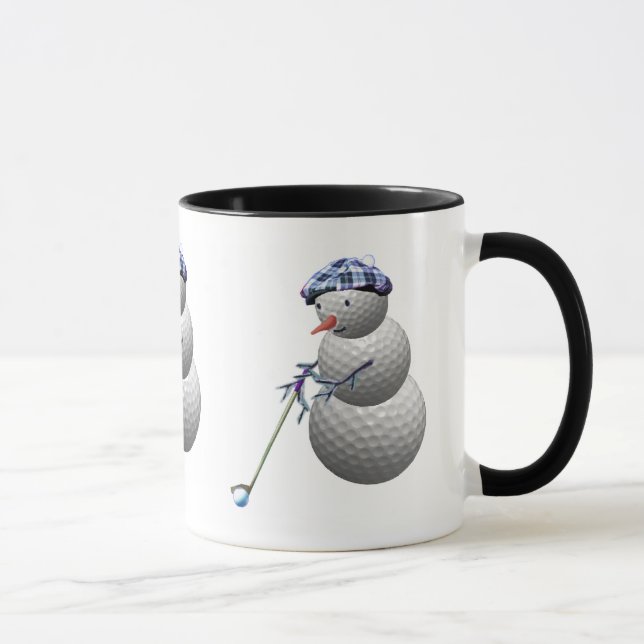Tasse bonhomme de neige jouant au golf, bonhomme de (Droite)