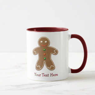 Tasse Bonhomme en pain d'épice mignon personnalisé de